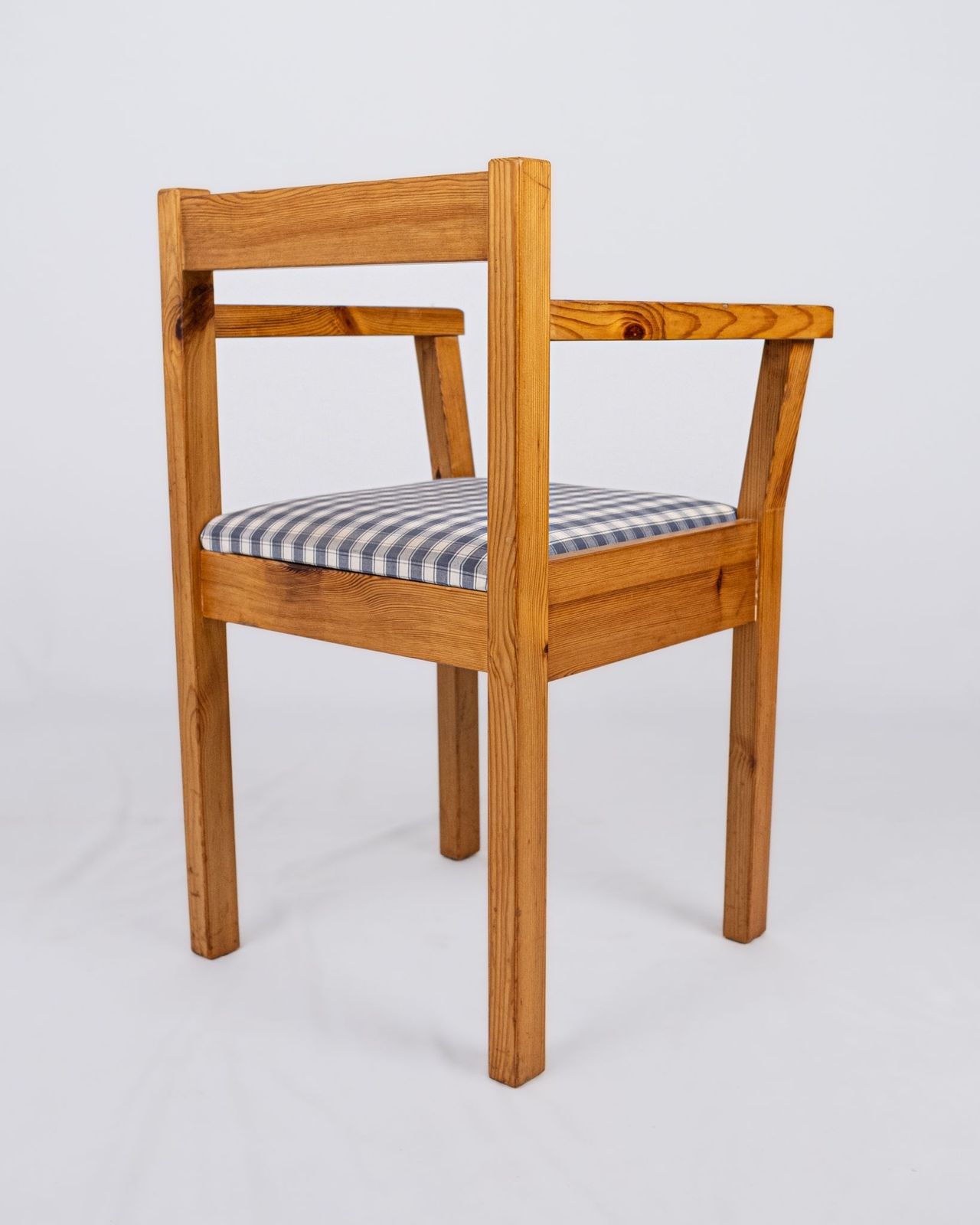 Pair Of Gingham Chairs, Made In France, 1980s photo buy