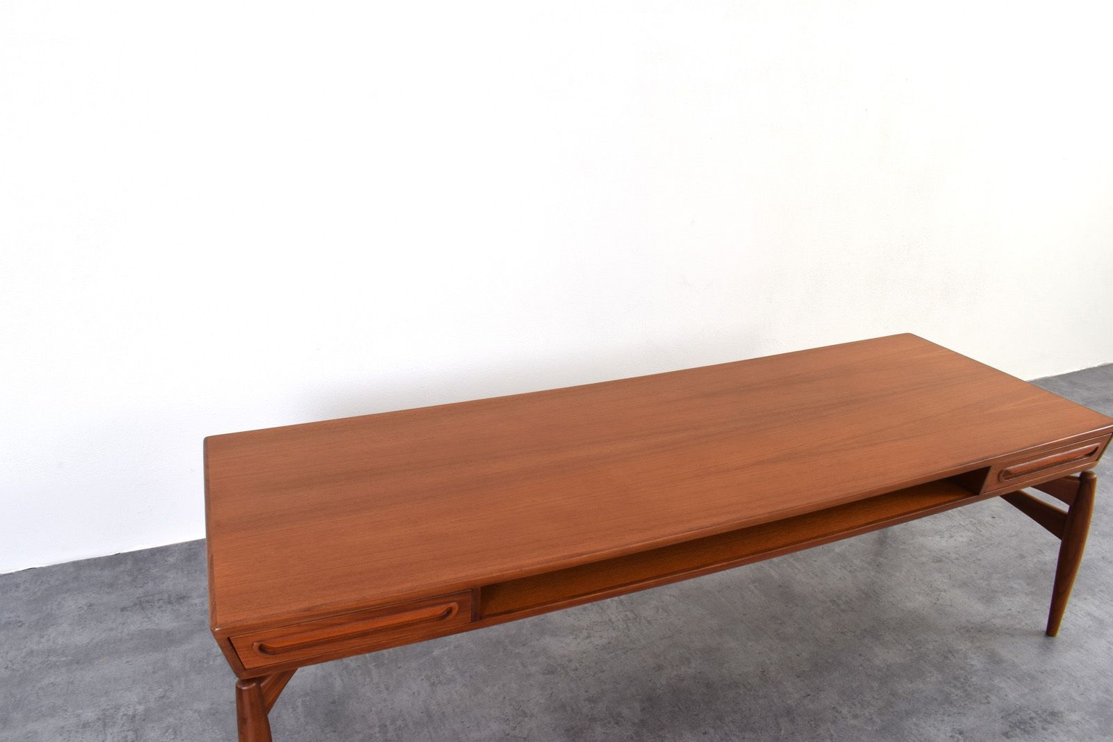 photo for sale Mid Century Teak Coffe Table By Johannes Anderen For Trensum Möbelfabrik, 1960s.