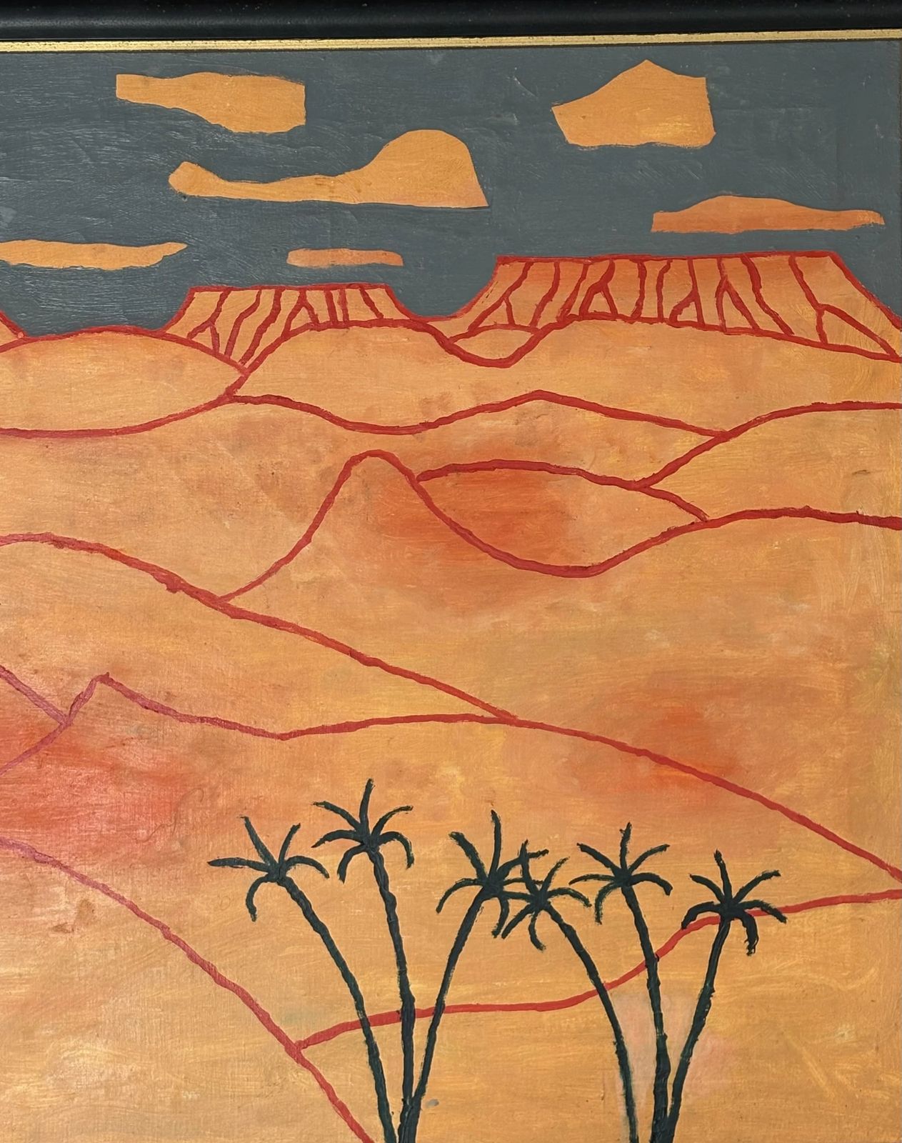 Julian Trevelyan, British (1910 – 1988) 'Sahara' Oil On Canvas, 1972 110cm Wide X 90cm High X 4cm Deep photo furniture