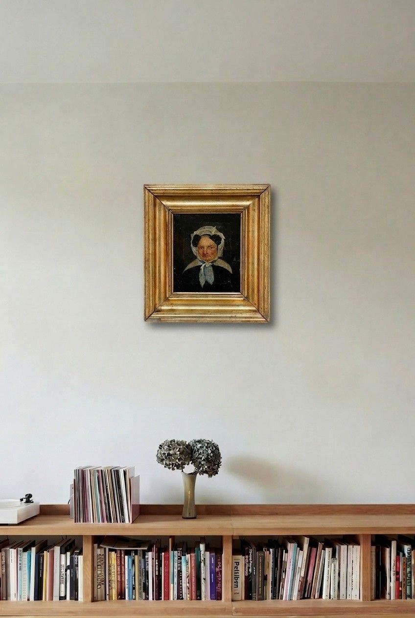 Biedermeier 1839 Oil Portrait Of A Lady photo for sale