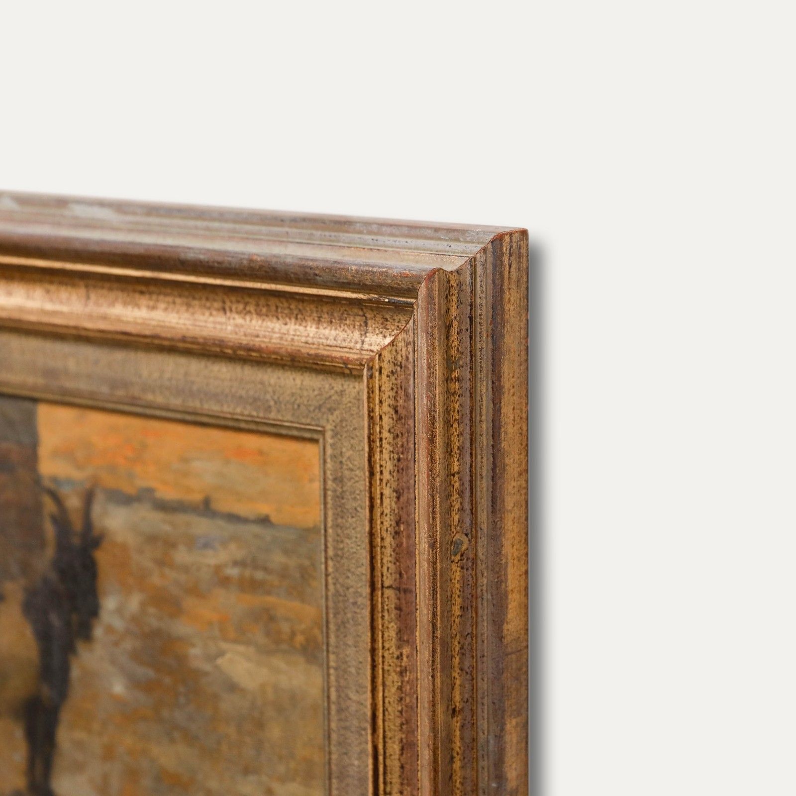 Adriaan La Rivière (1857 1941) Framed Oil, Buck Near A Farmhouse photo 550.0