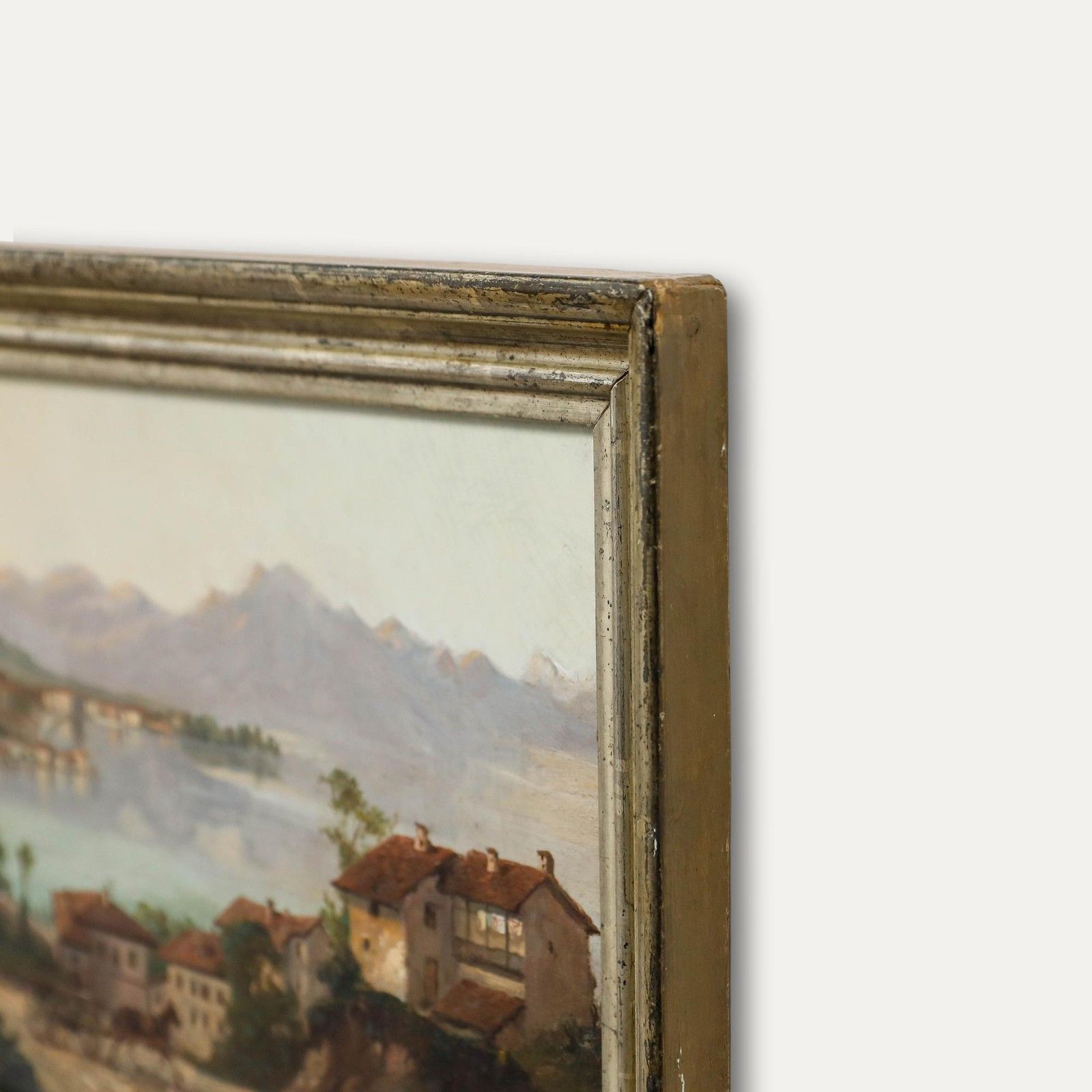 Attrib. Justine Seitz Zeller (B.1856) Oil, View Of A Lake In Switzerland photo 395.0