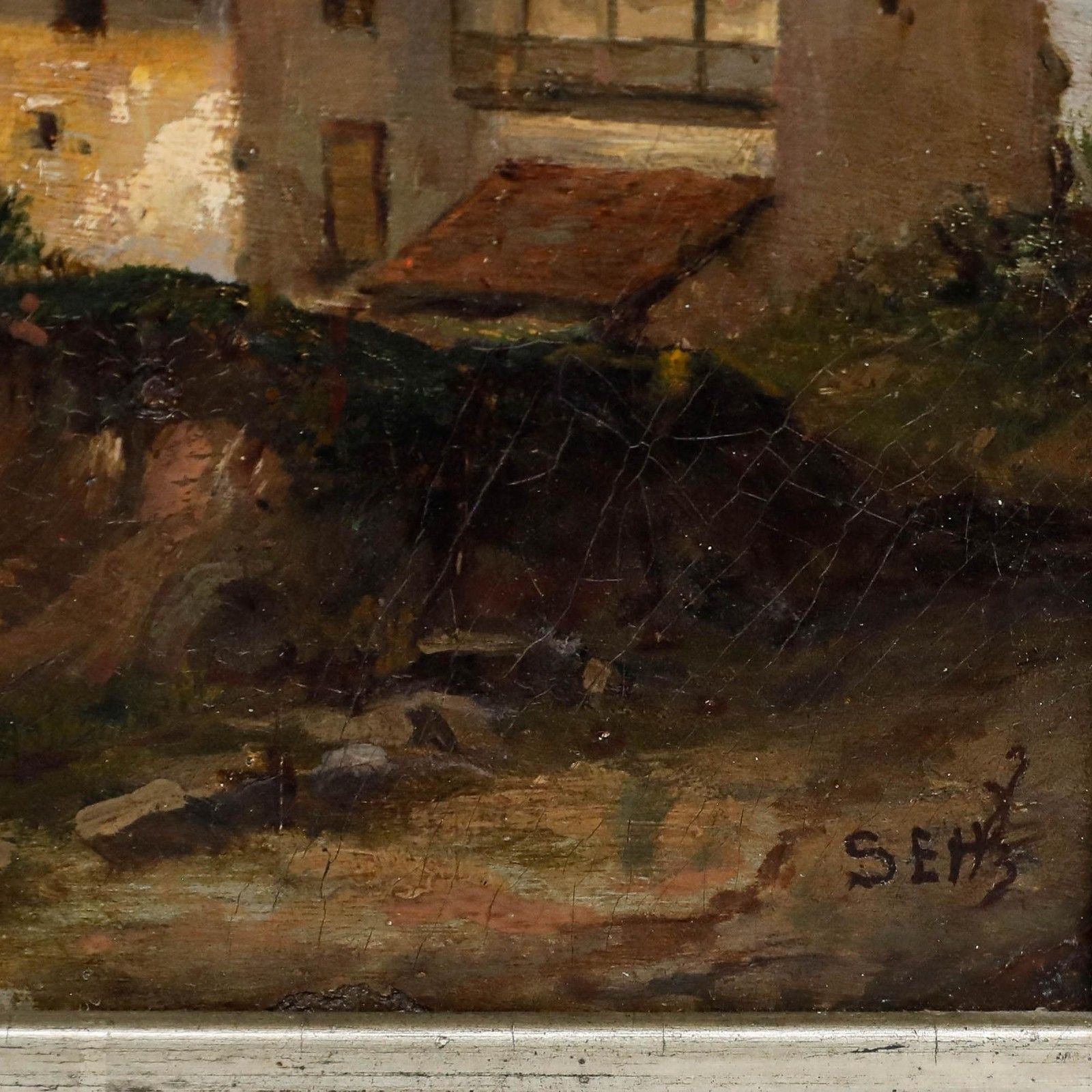 photo for sale Attrib. Justine Seitz Zeller (B.1856) Oil, View Of A Lake In Switzerland