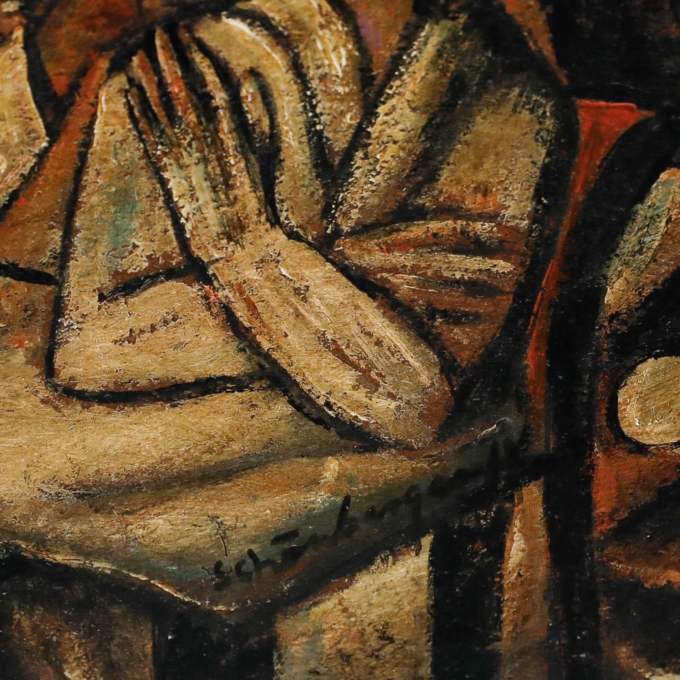 Manner Of Armand Schönberger (1885 1974) Oil, Couple In Contemplation photo vinterior