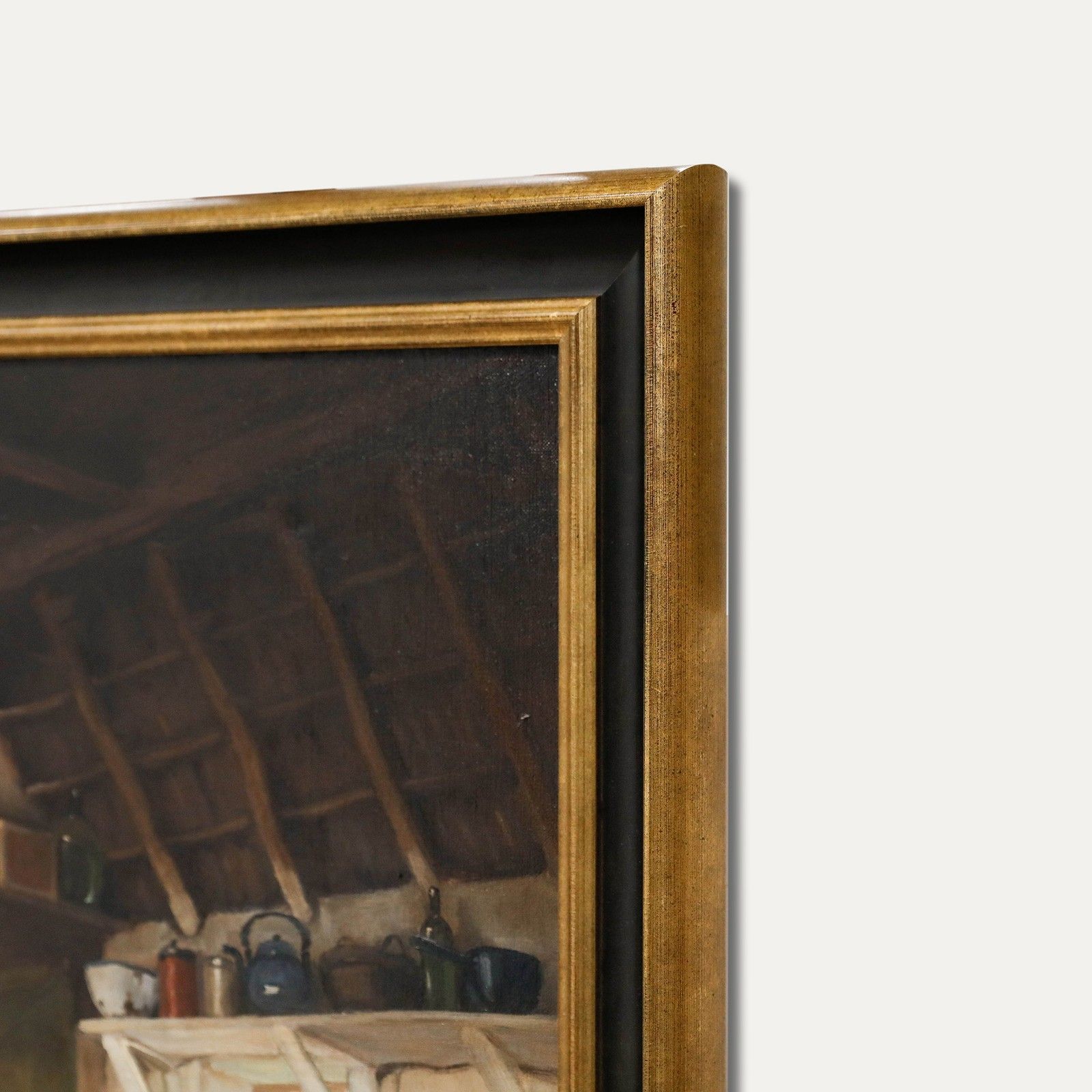 Arie Zwart (1903 1981) Framed 20th Century Oil, Farmhouse Interior photo 650.0