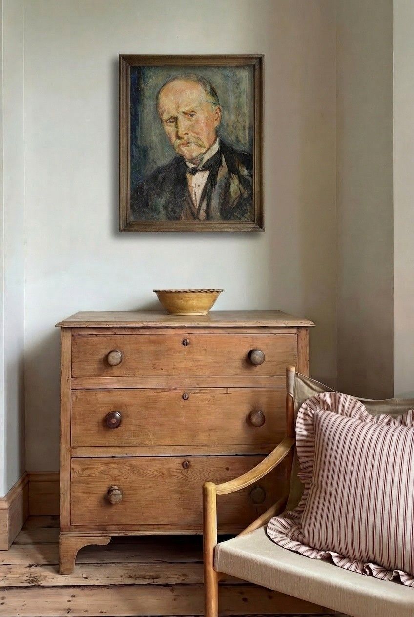 Susi Zimmermann (B.1883) Mid 20th Century Oil, Portrait Of A Gentleman photo for sale