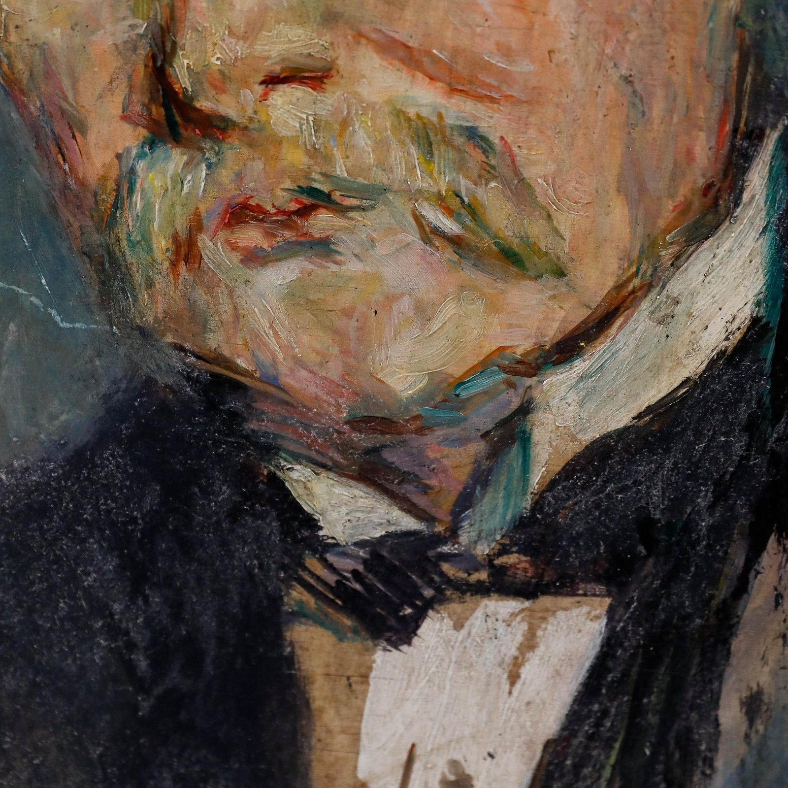 Susi Zimmermann (B.1883) Mid 20th Century Oil, Portrait Of A Gentleman photo vinterior