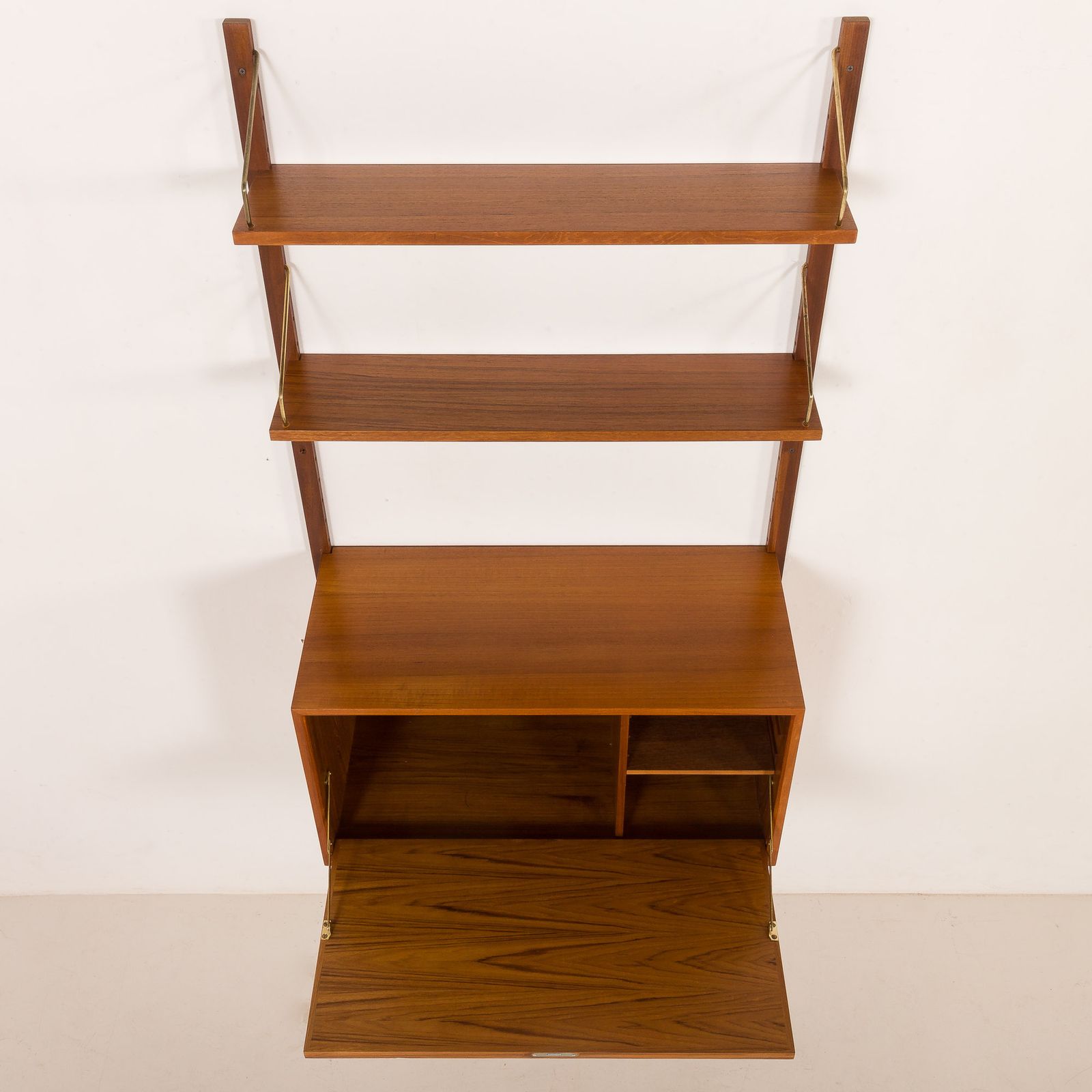 Poul Cadovius Teak Shelving Wall Unit With A Bureau, Cado 1960s photo furniture