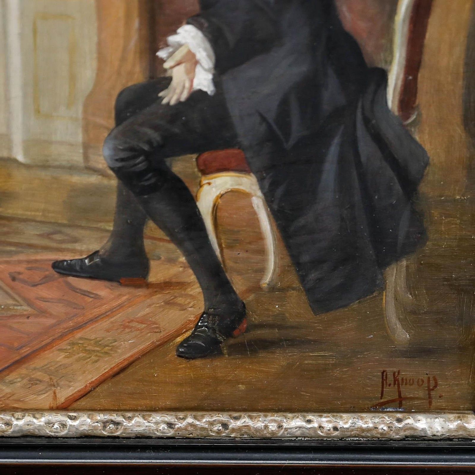 August Hermann Knoop (1856 1919) Oil, In The Cardinal's Drawing Room photo buy