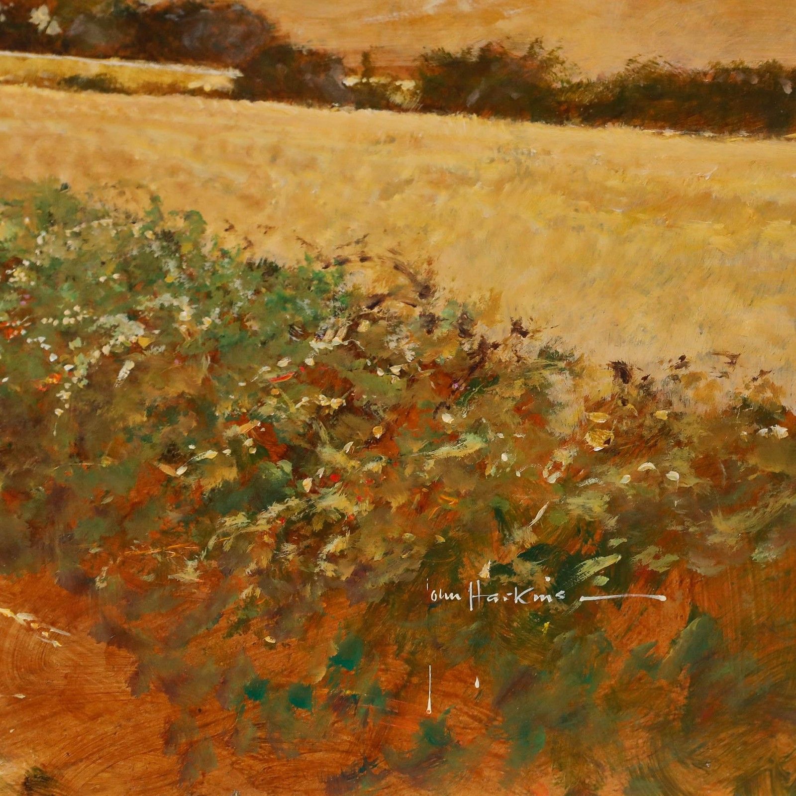 John Haskins (B.1938) 20th Century Acrylic, The Blackberry Pickers photo vinterior