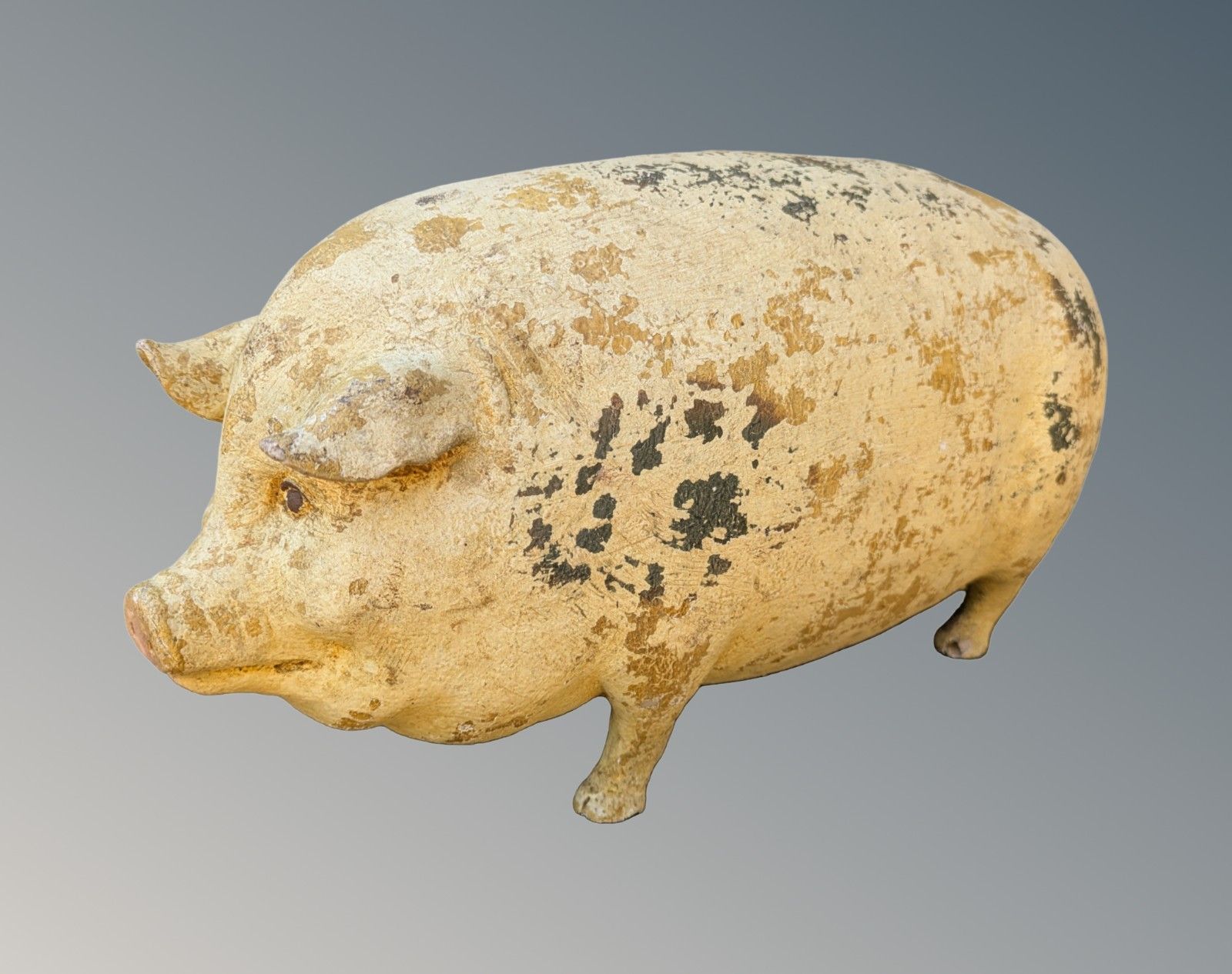 Vintage Folk Art Butcher's Advertising Pig Gloucester Old Spot photo Art
