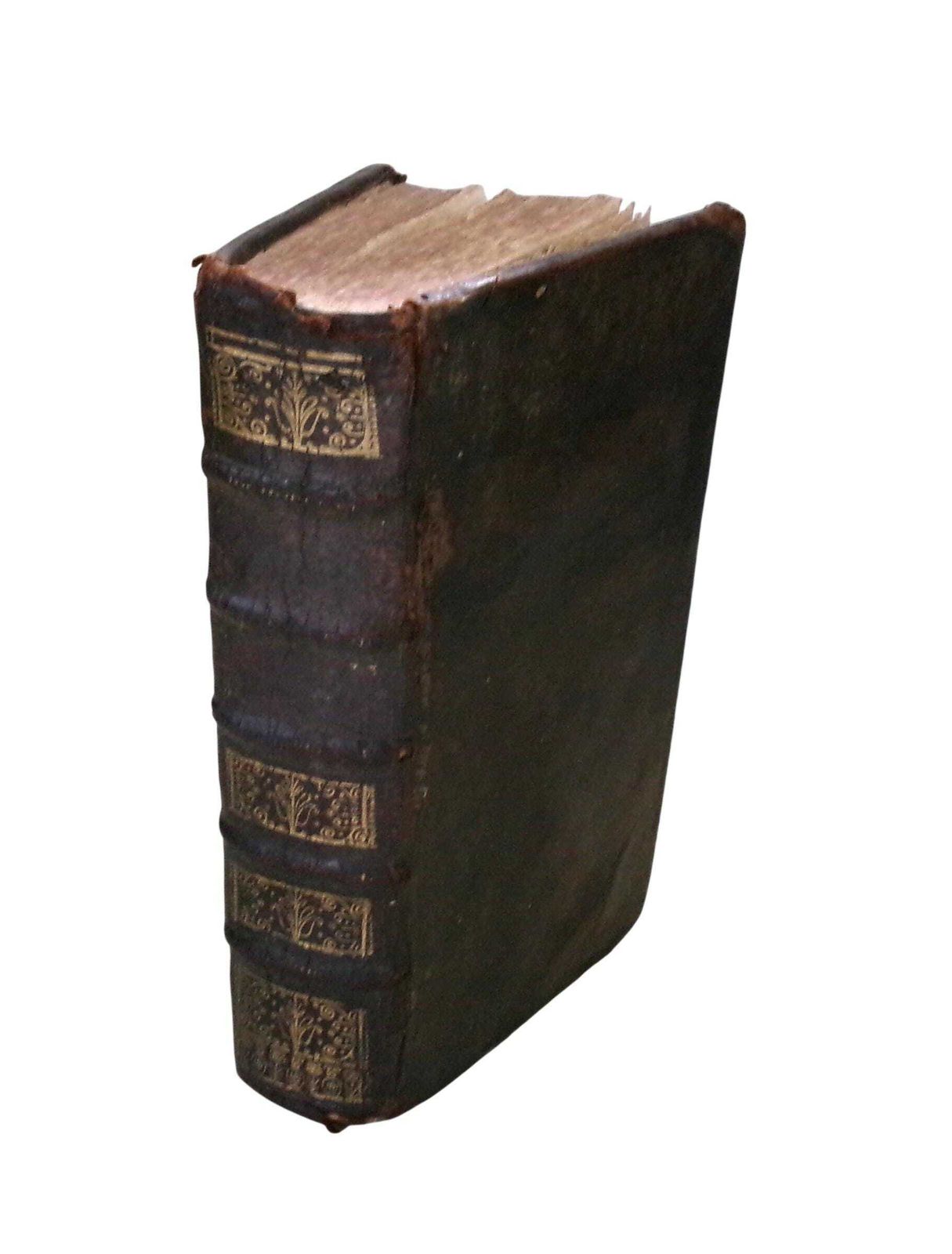 1725 French Religious Book, Les Nouvelles Vies Des Saints, Leather Bound, Lives Of The Saints Vol I