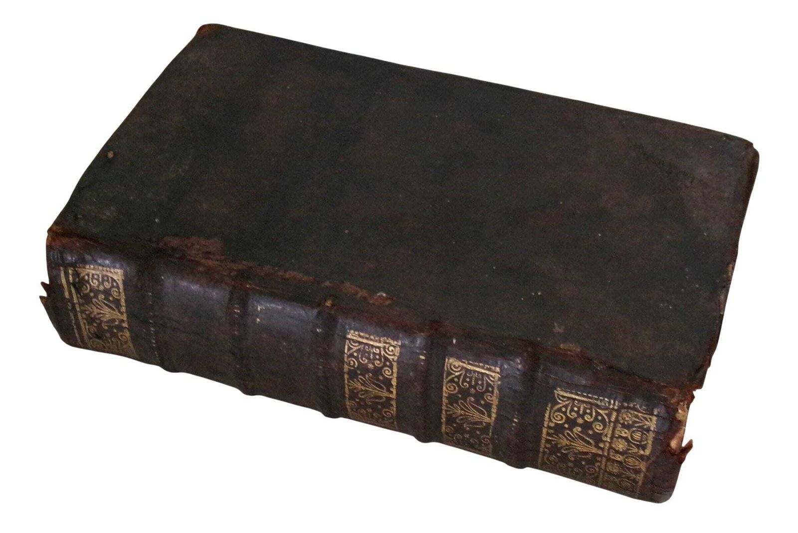 Home Decor 1725 French Religious Book, Les Nouvelles Vies Des Saints, Leather Bound, Lives Of The Saints Vol I photo