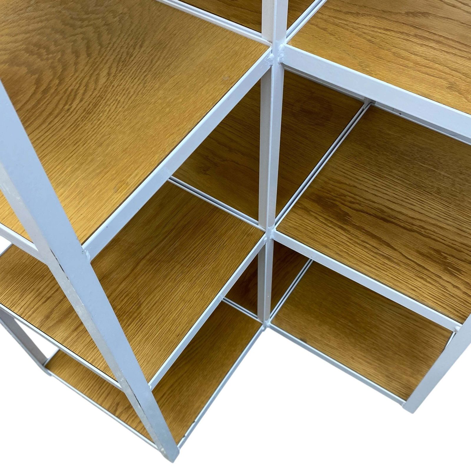 Contemporary Corner Wall Unit Room Divider Fourteen Shelves photo vinterior