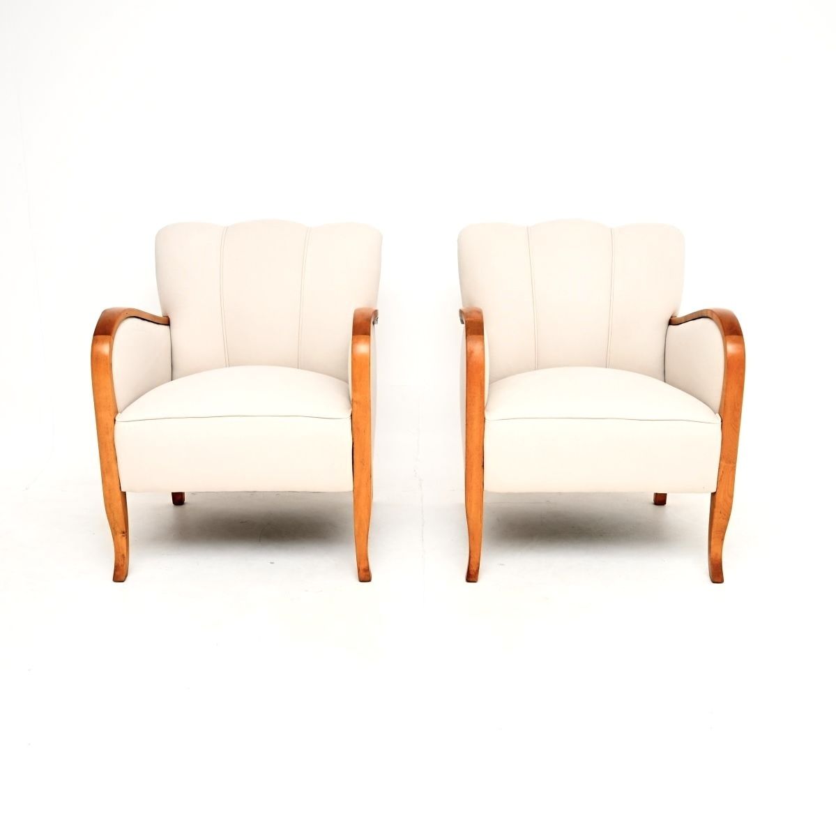 Pair Of Swedish Art Deco Armchairs In Satin Birch photo furniture