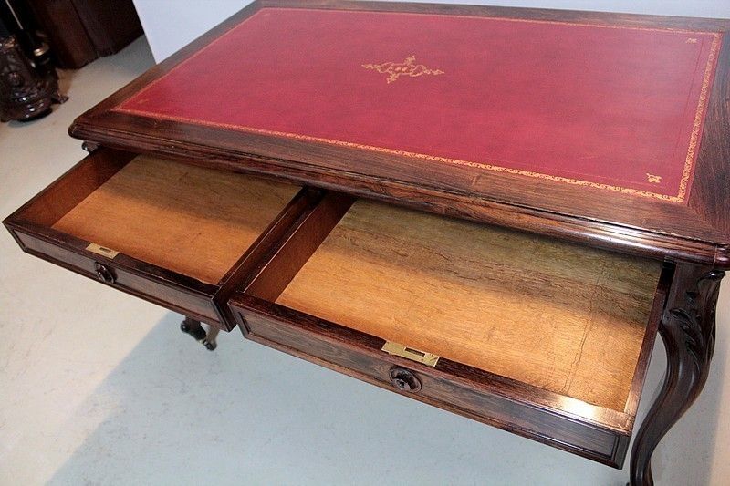 photo furniture Louis XV Table Desk In Rosewood 19th