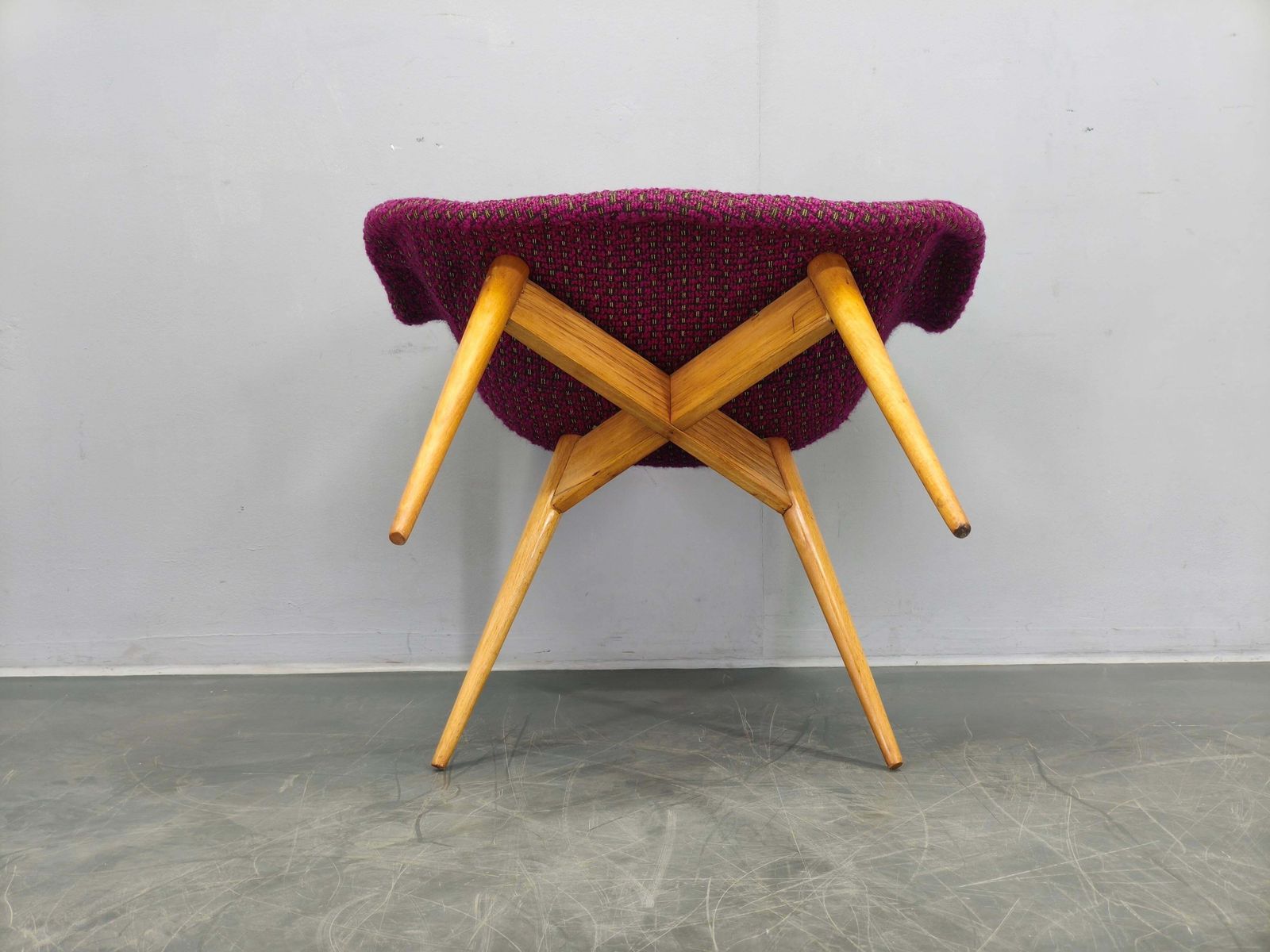 Furniture Miroslav Navratil Shell Lounge Chair, Czechoslovakia 1960s photo