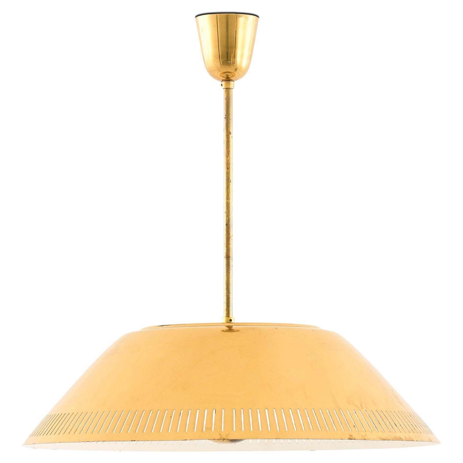 Ceiling Lamp In Brass And Glass By Lisa Johansson Pape, 1950s