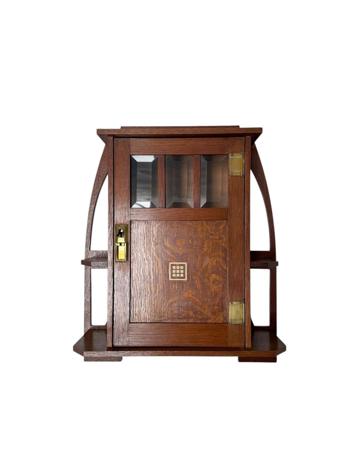 Arts & Crafts Wall Cabinet In Oak By Onder Den Sint Maarten, 1900s photo Furniture