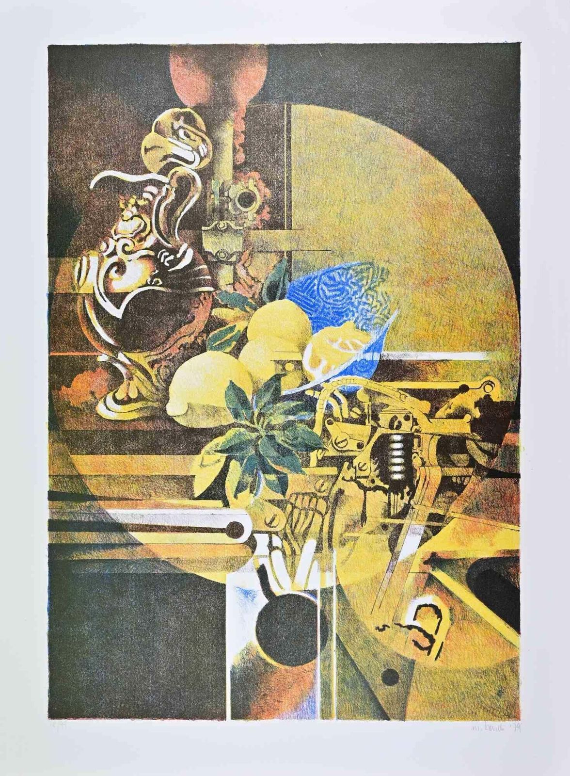 Mariangelo Zappitellistill Life   Lithograph By Mariangelo Zappitelli   19791979