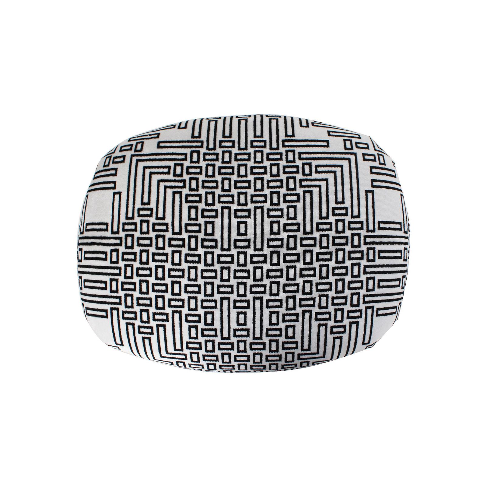 Mid Century Black And White Geometric Footstool, Italy, 1950 photo buy