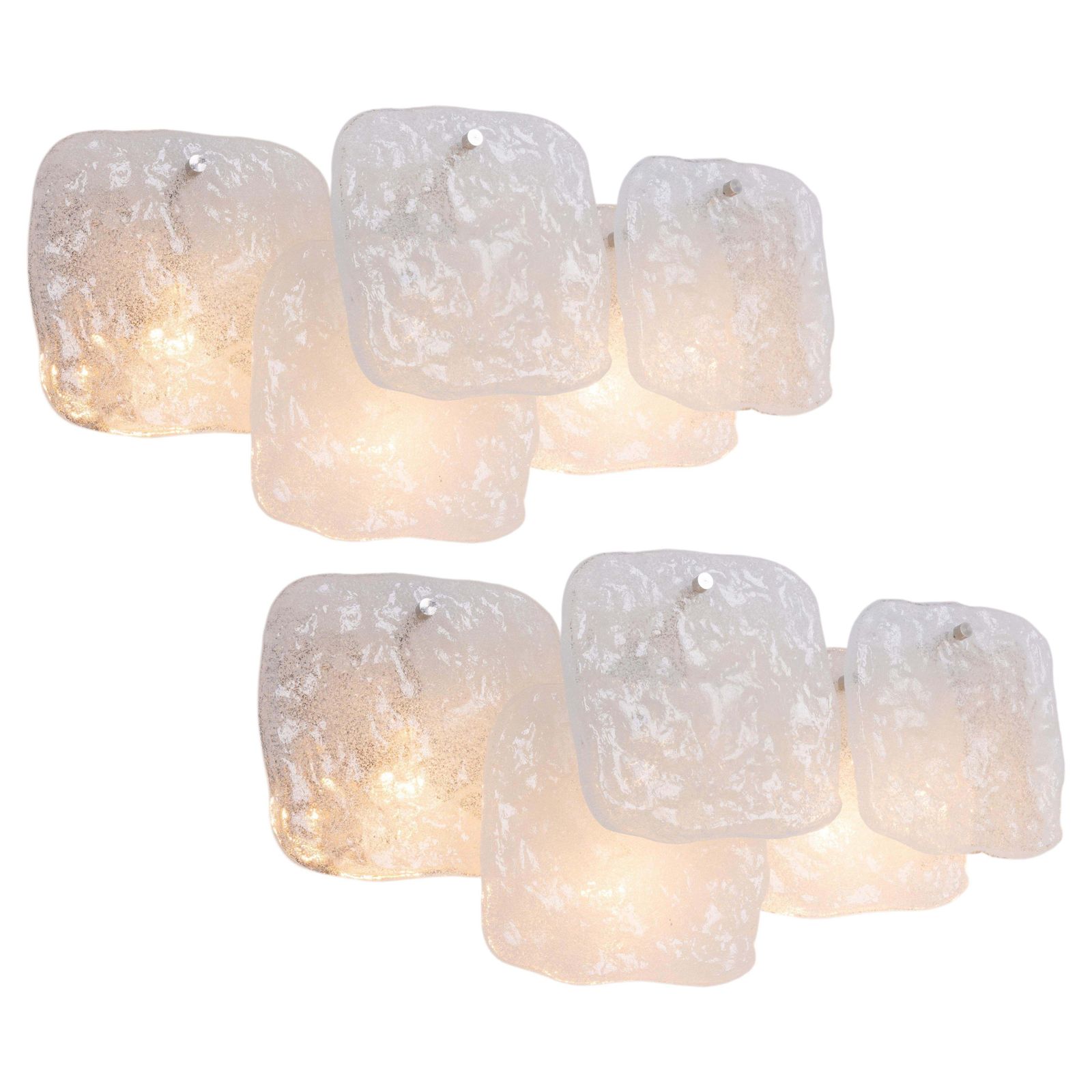 1 Of 3 Large Kalmar Wall Light Murano Glass By Kalmar, Austria, 1960s