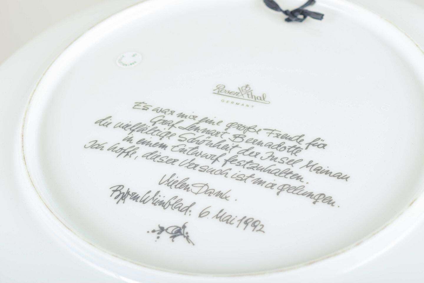 Bjørn Wiinblad, Rosenthal. Rare Porcelain Collector’s Plate With Colourful Motif photo vinterior