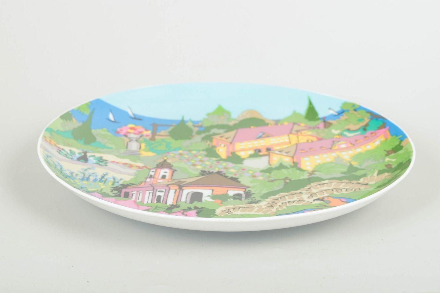 Bjørn Wiinblad, Rosenthal. Rare Porcelain Collector’s Plate With Colourful Motif photo furniture