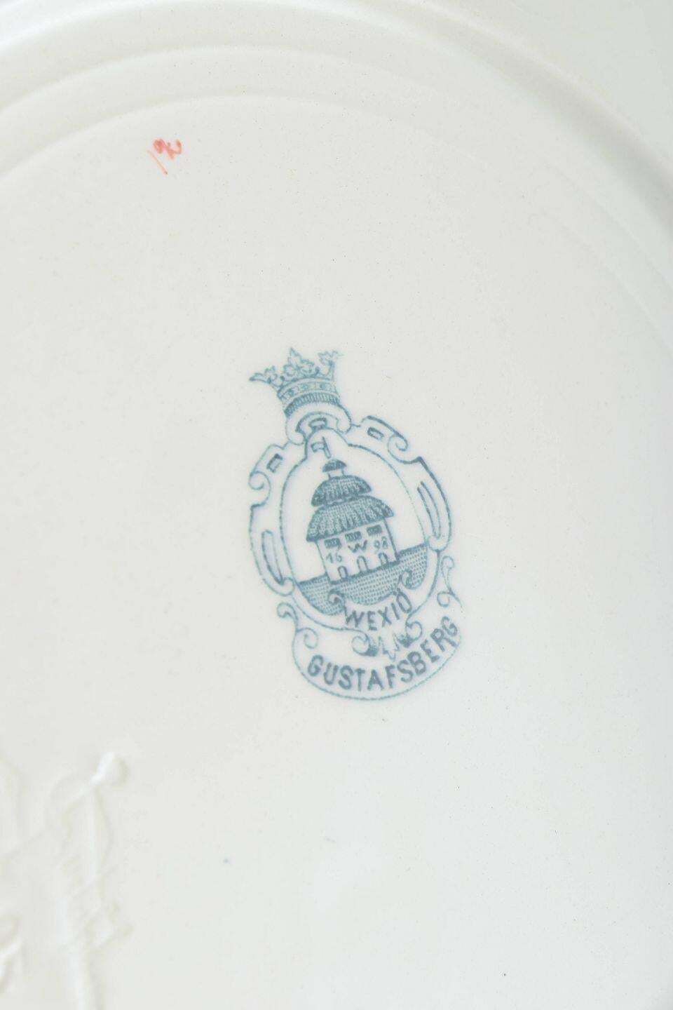 Gustavsberg “Wexiö”. Six Lunch Plates In Faience With Printed Decoration. photo Home Decor