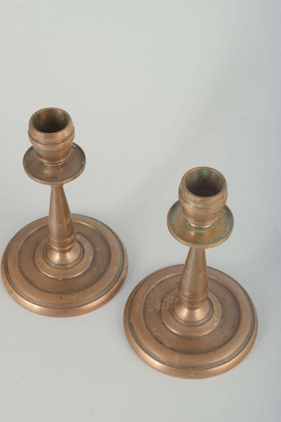 Paire de bougeoirs en laiton Art déco, CAWA, Danemark, années 1940. photo furniture