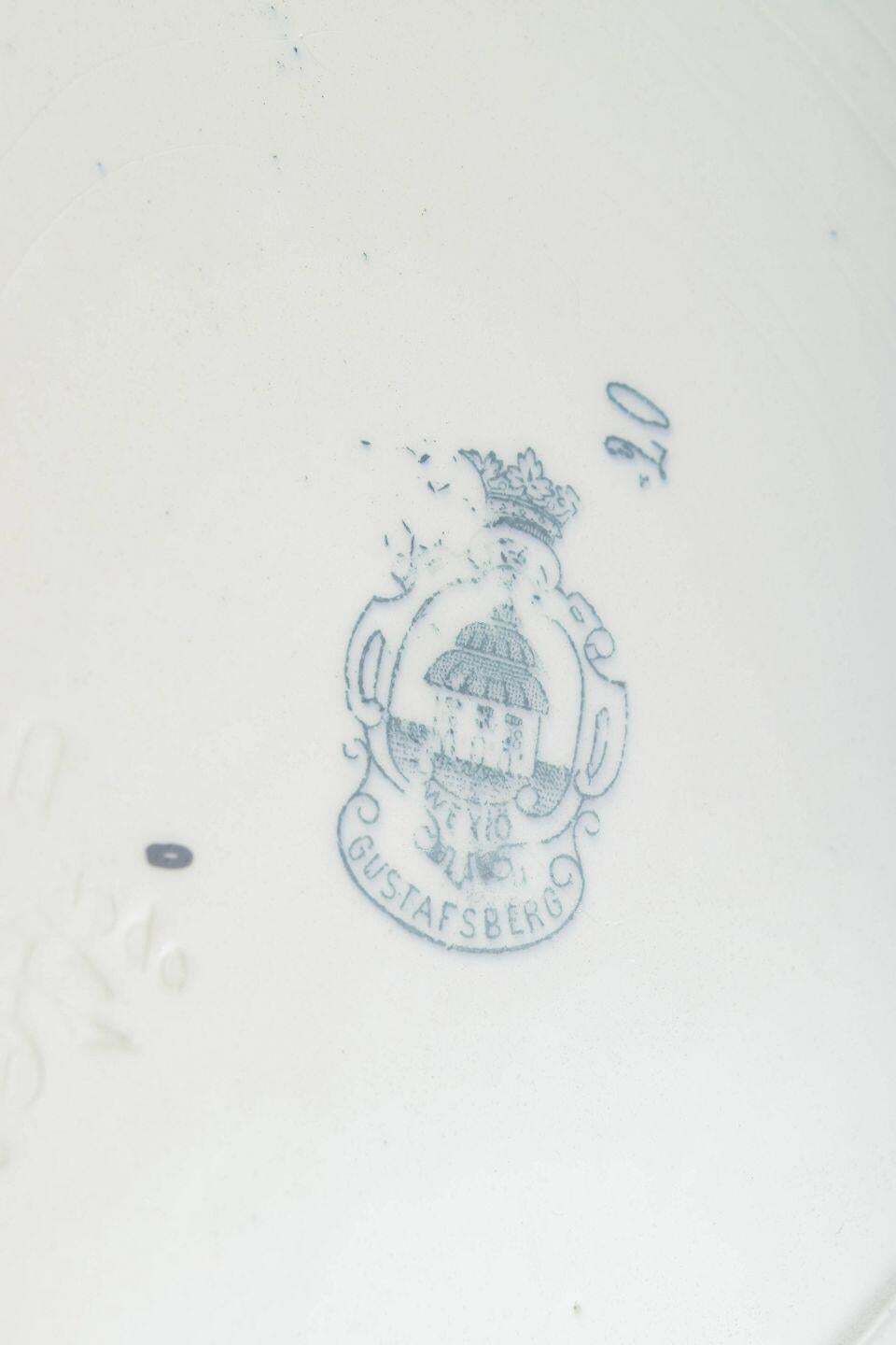 Gustavsberg, “Wexiö”. Six Dinner Plates In Faience With Printed Decoration. photo Home Decor