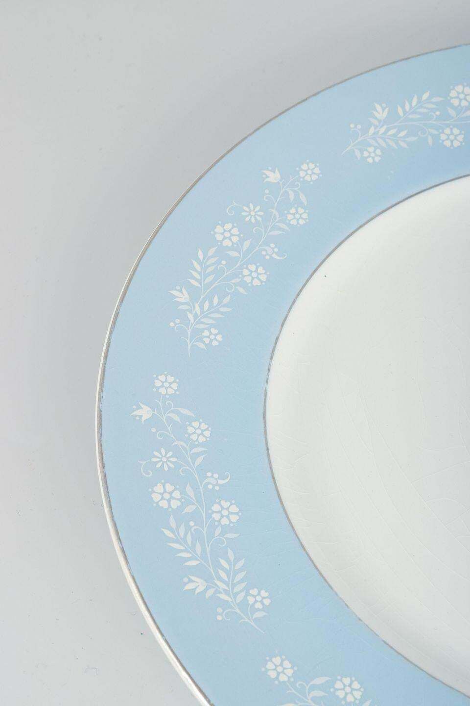 Grindley. Set van zes grote "Mille Fleurs" dinerborden in aardewerk. photo for sale