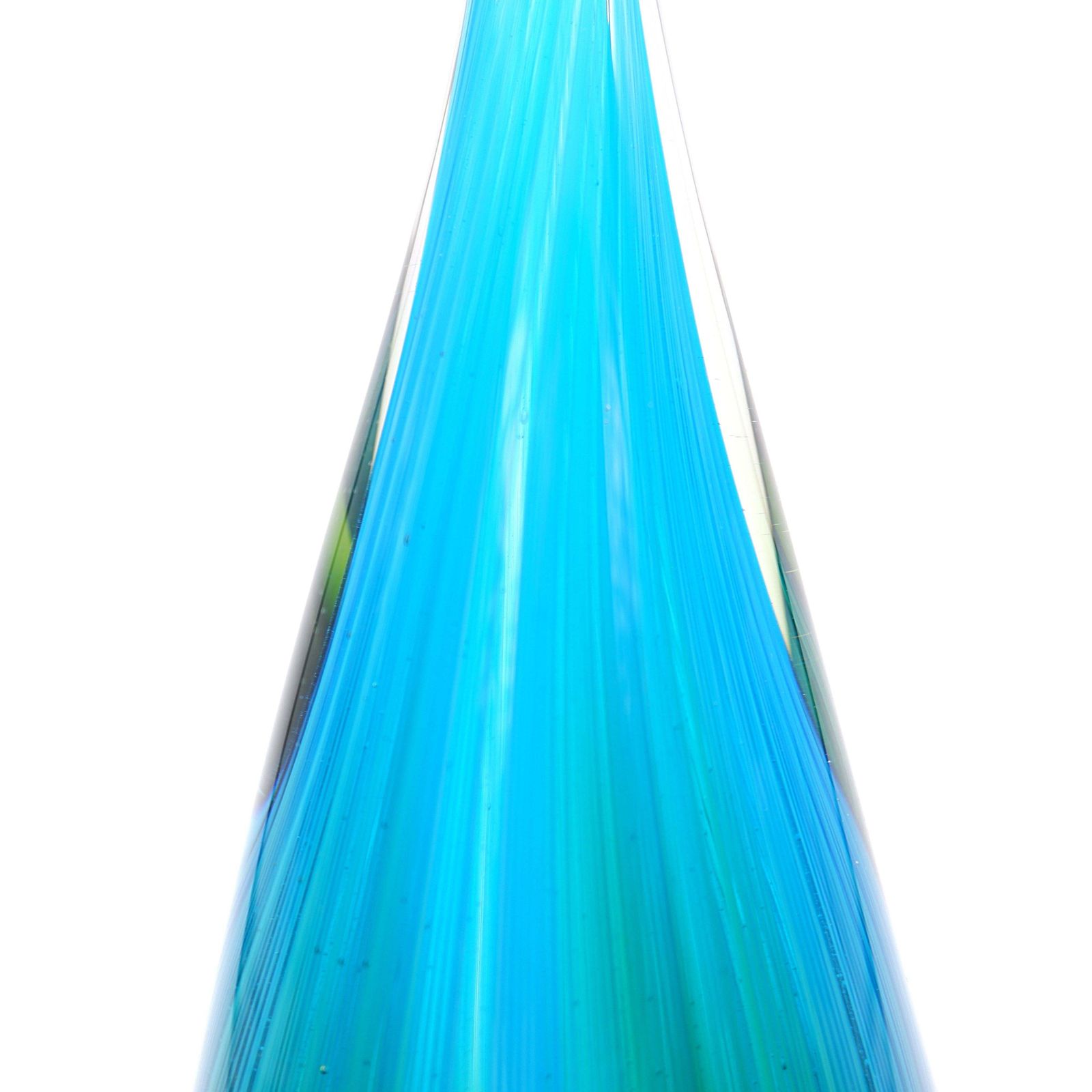 Art Glass Sculpture In The Shape Of A Teardrop In Shades Of Blue And Green photo buy