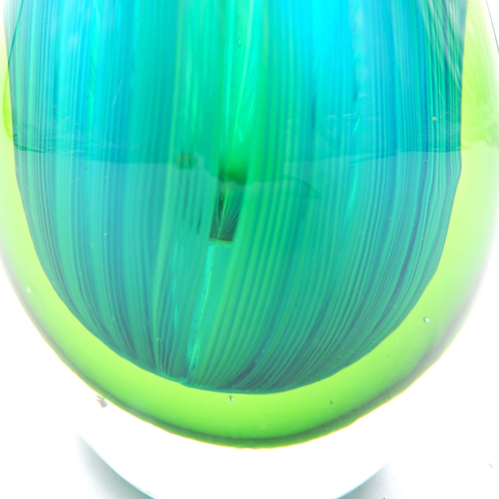 photo furniture Art Glass Sculpture In The Shape Of A Teardrop In Shades Of Blue And Green