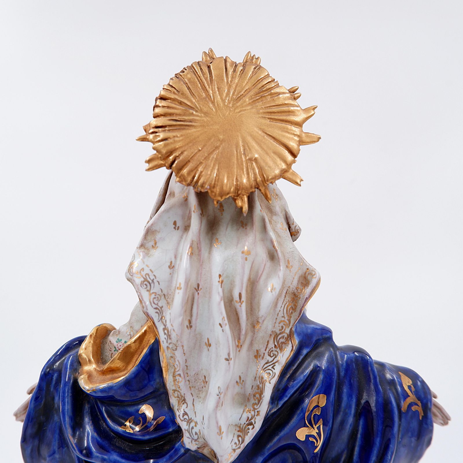 982.0 Polychrome Earthenware " Assumption Of Mary" By Eugenio Pattarino   1960s photo