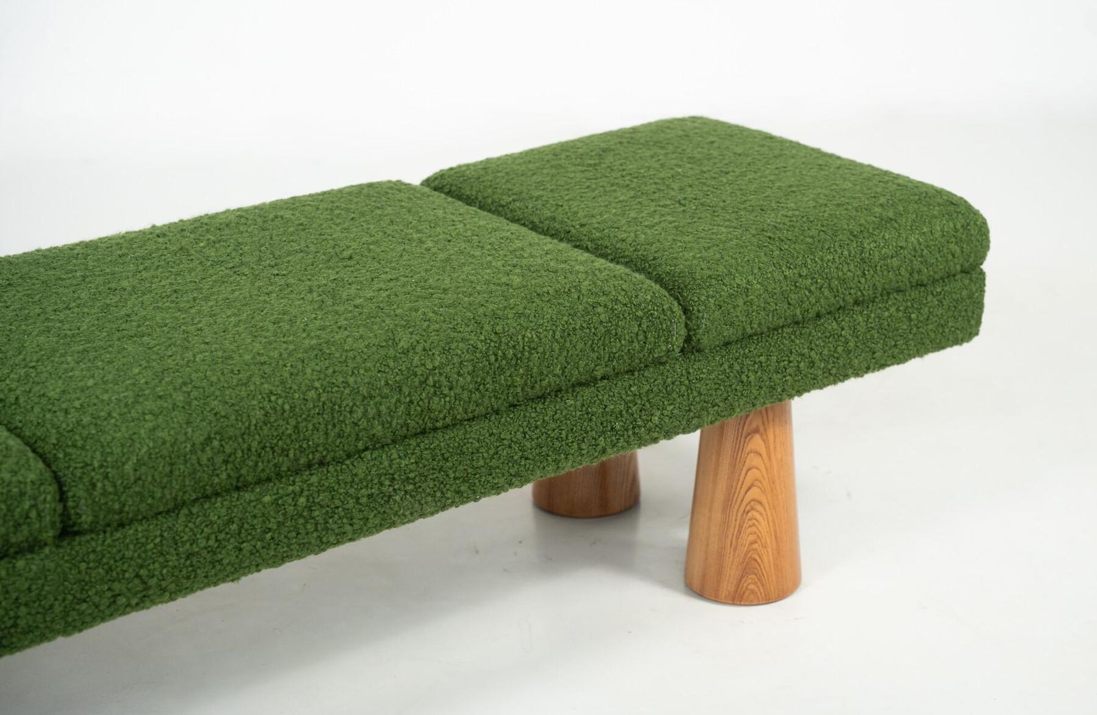 Contemporary Green Bench, Wood And Fabric, Italy photo buy