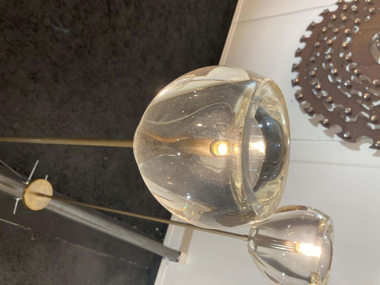 1980's Set Of Five Glass Ceiling Lights In Murano Glass photo vinterior