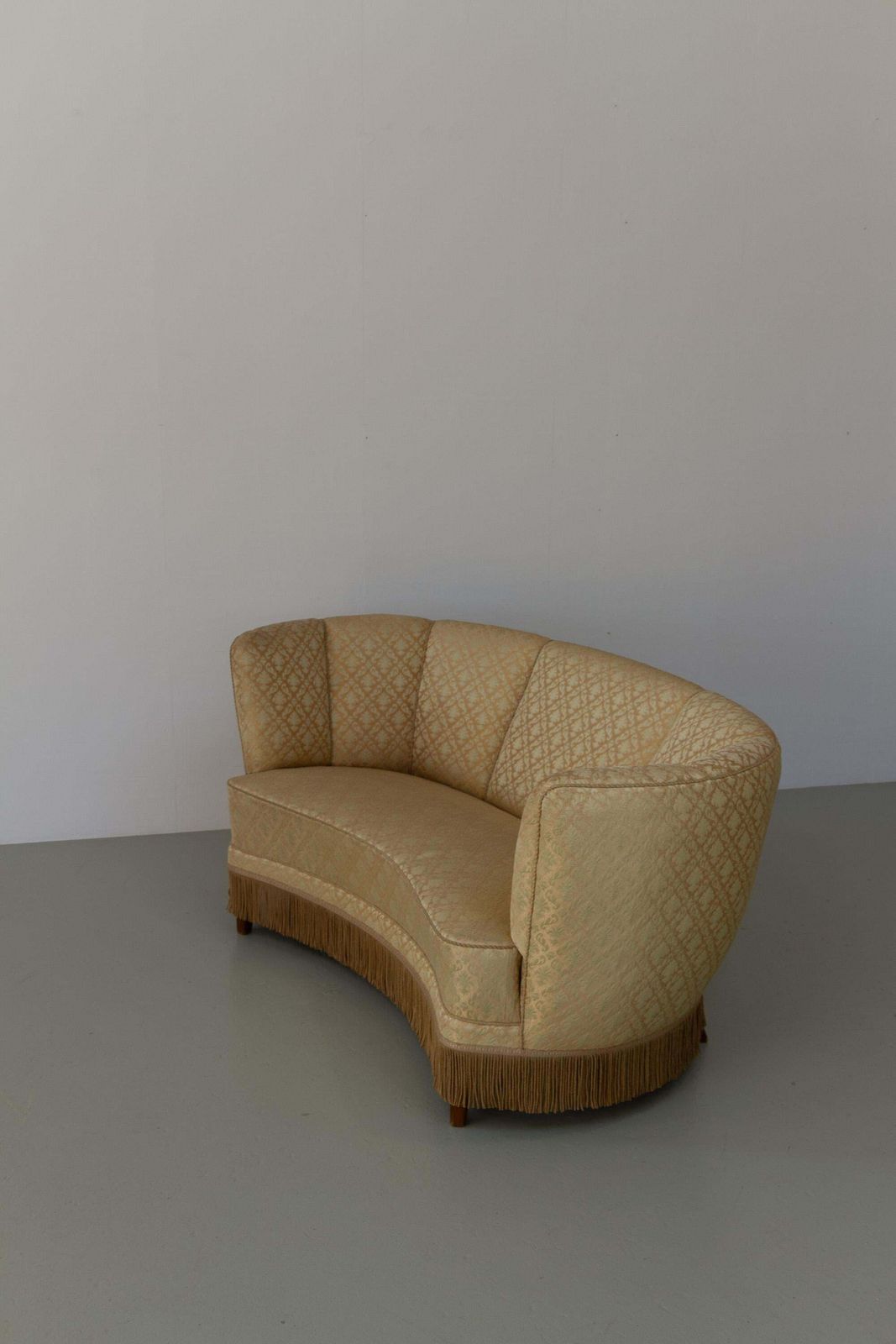 Furniture Danish Art Deco Banana Sofa, 1940s. photo