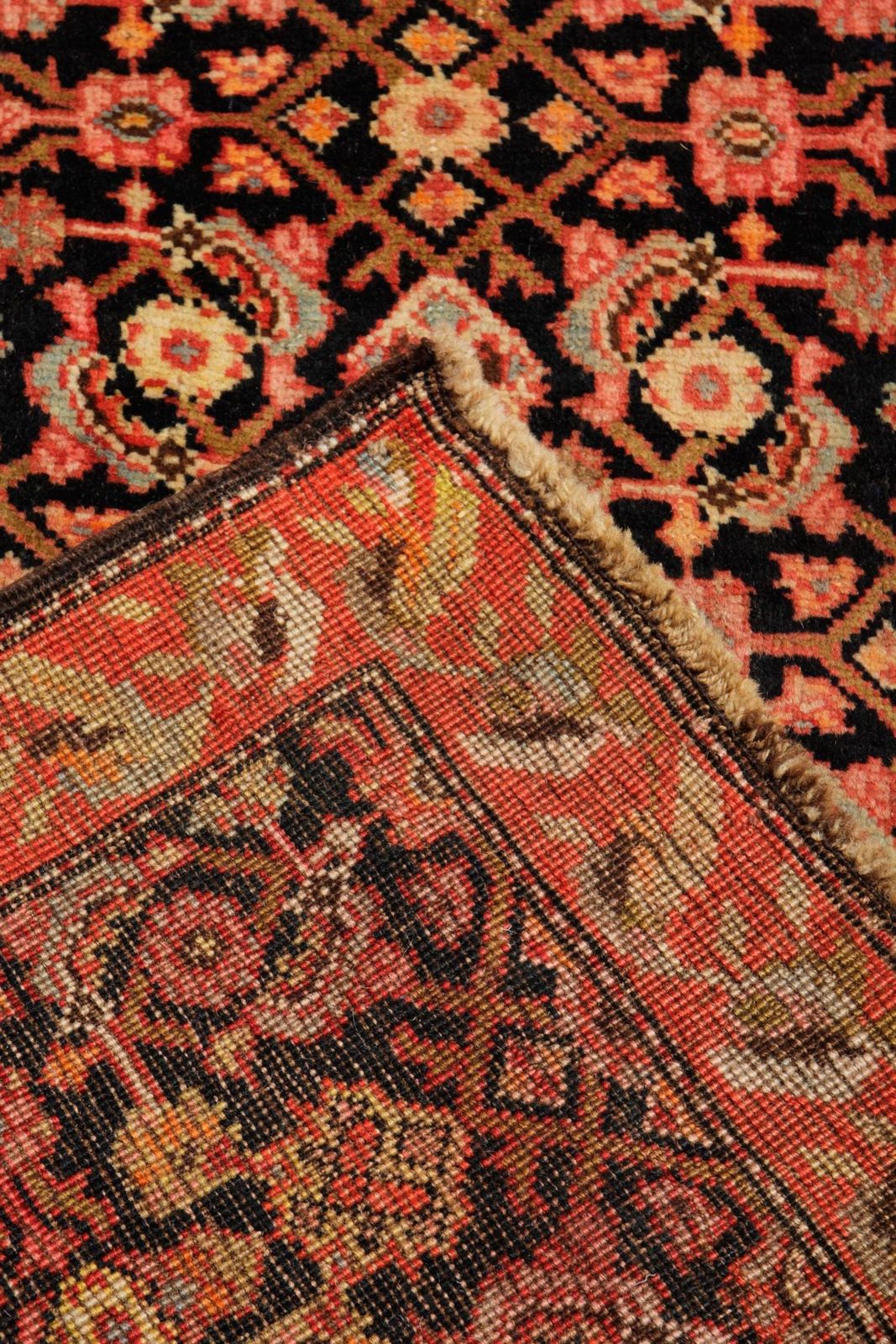 Pair Of Rare Antique Runner Rug Caucasian Wool Carpet photo vintage