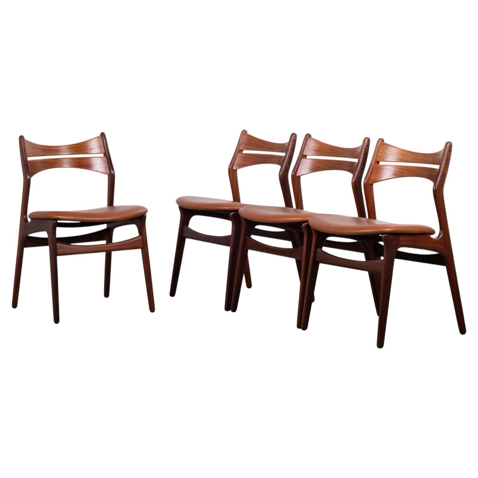 Set Of 4 Dining Chairs In Teak By Erik Buch. Denmark, 1960s