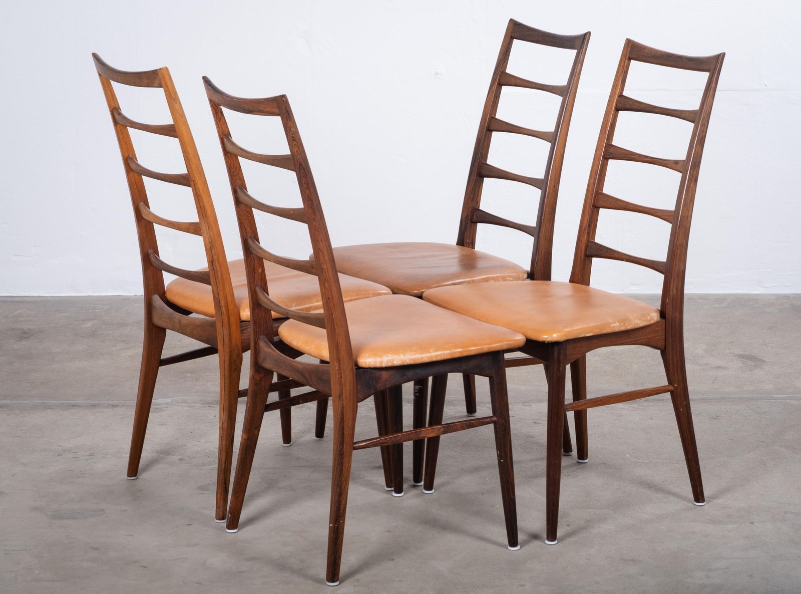 Set Van 4 'Lis' Eetkamerstoelen In Palissander Van Niels Koefoed, Denemarken, Jaren 1960 photo vinterior