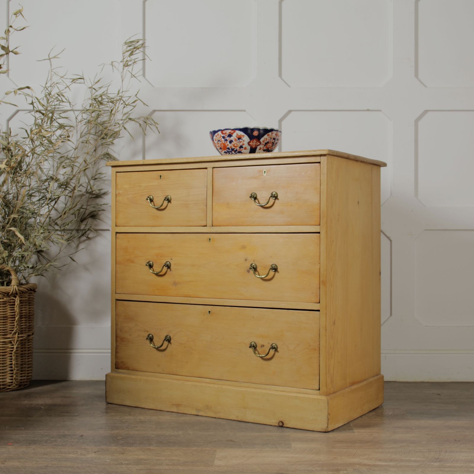 Victorian Stripped Pine Chest Of Drawers