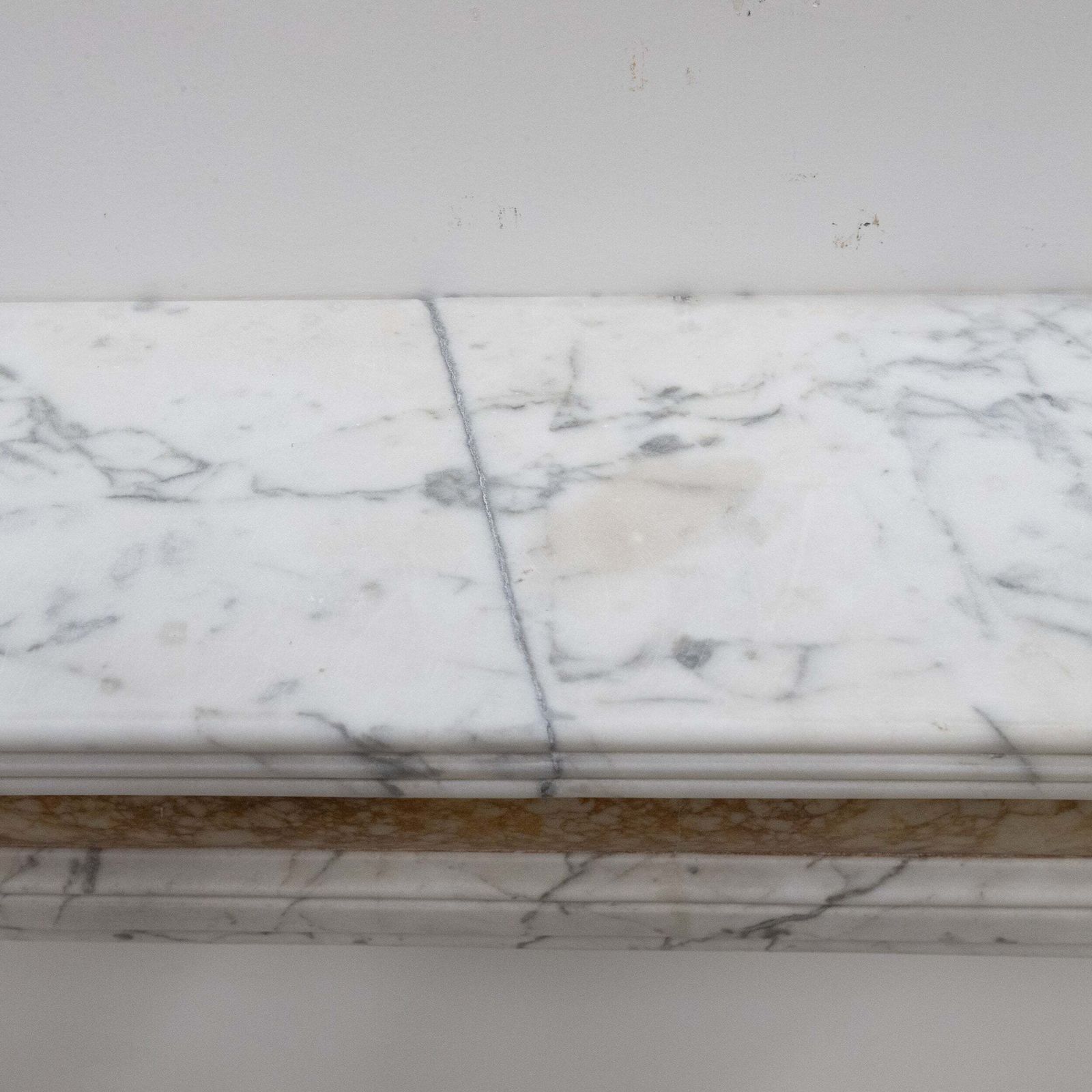 Regency Carrara Marble Fireplace Surround With Brocatelle Inlay photo 4200.0