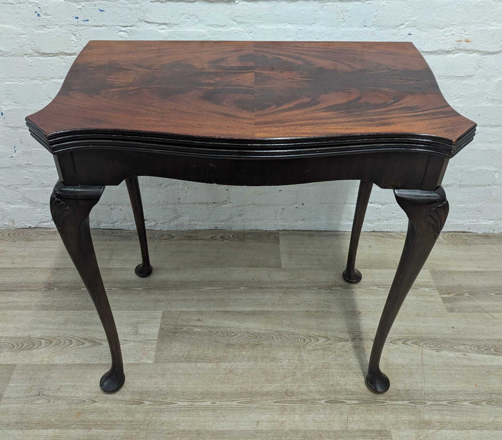 Queen Anne Style Mahogany Flip Top Games Table photo furniture