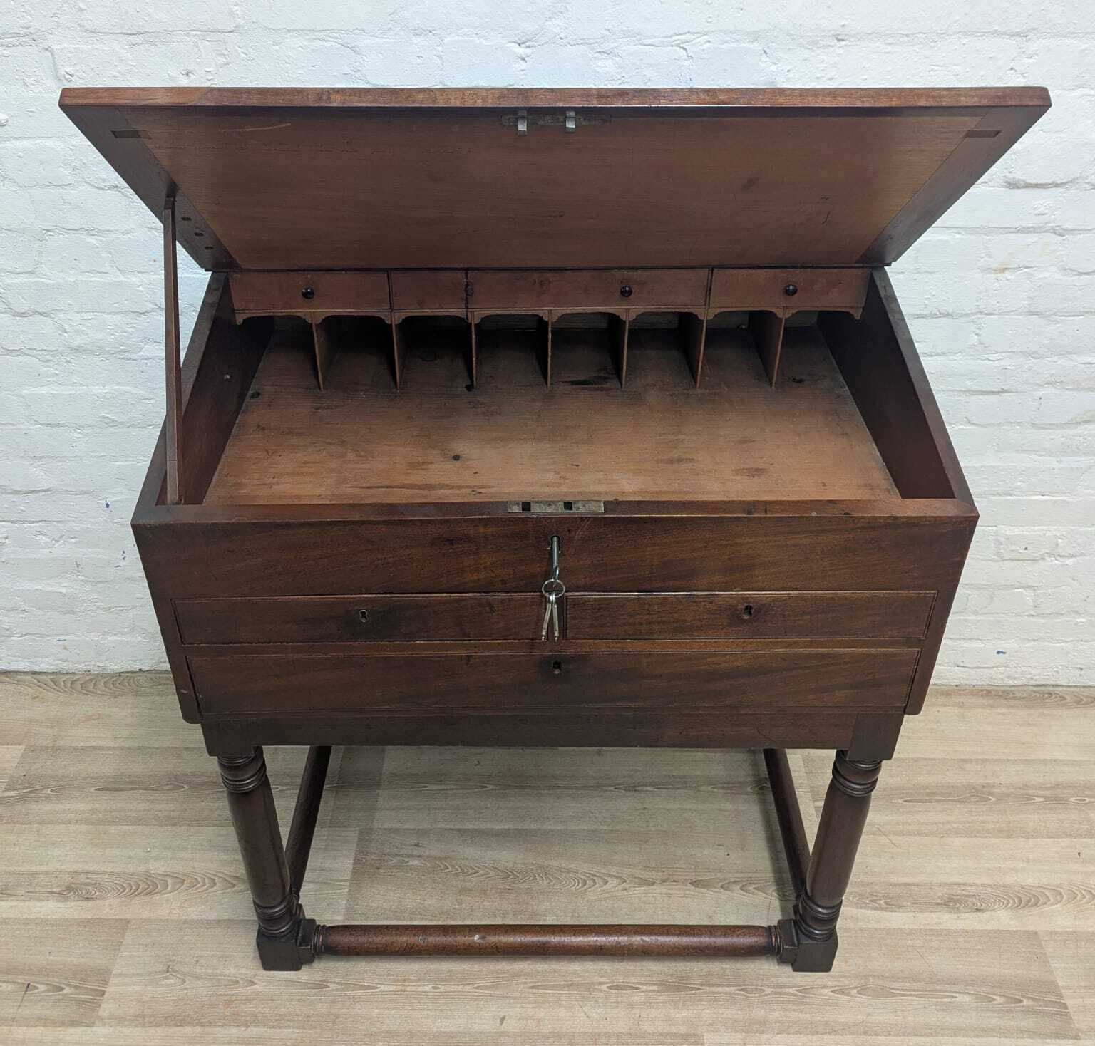 19th Century Mahogany Clerks Desk Or Artists Desk photo 225.0