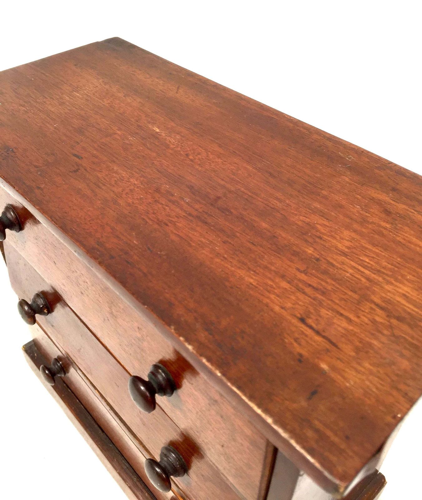 Antique Tabletop Wooden Small Chest Of Collectors Drawers Storage Box C.1900 photo furniture