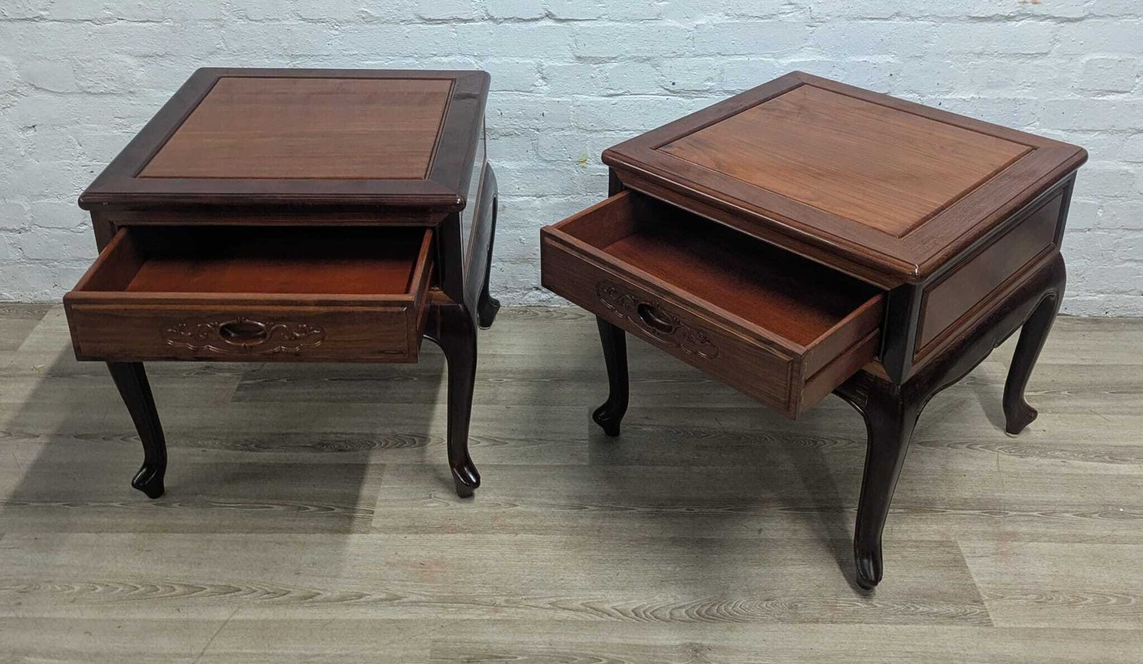Pair Of Oriental Rosewood Side Tables photo for sale