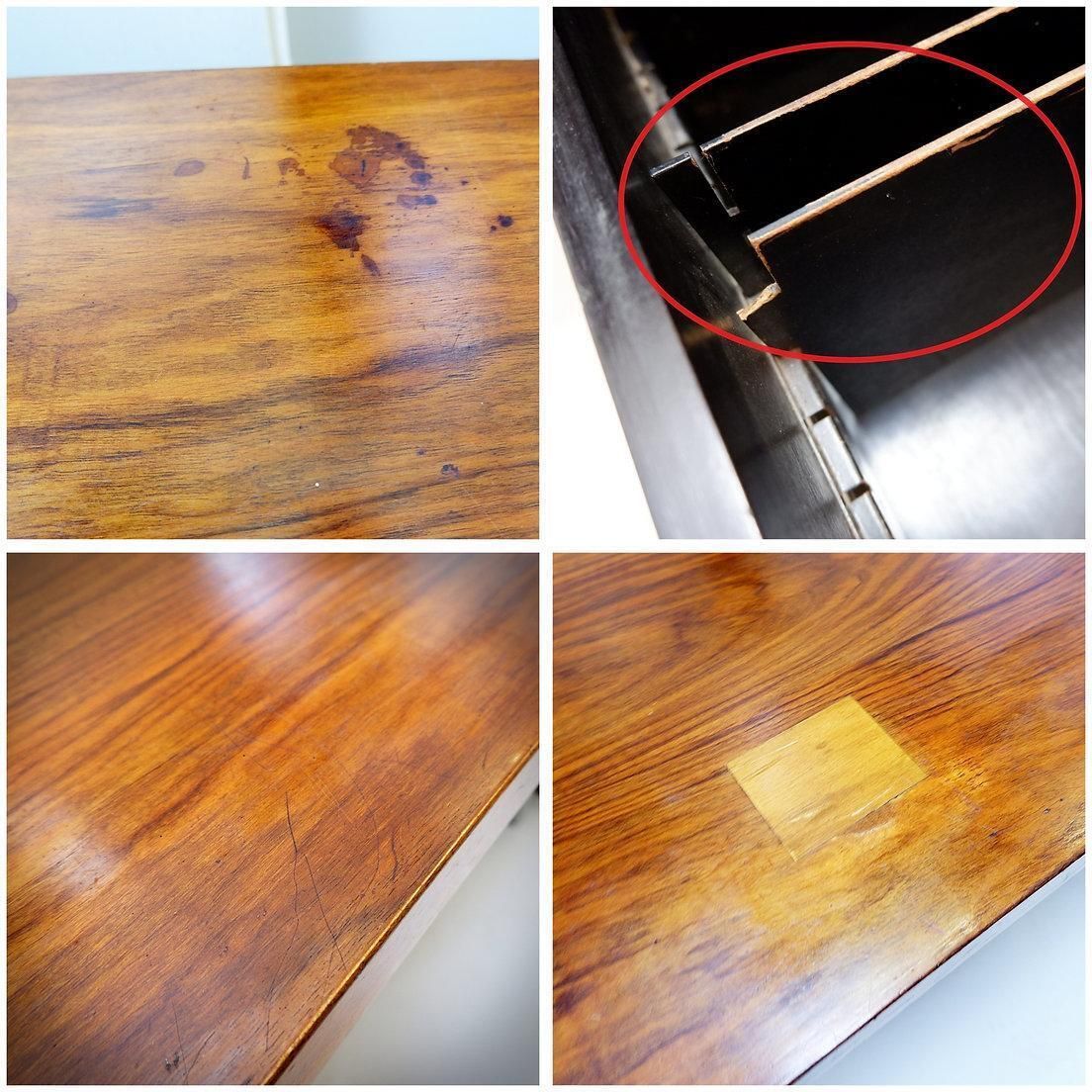 Furniture Desk Composed Of Bergwood Drawer Units And A Boomerang Wood Veneer Top   1970s photo