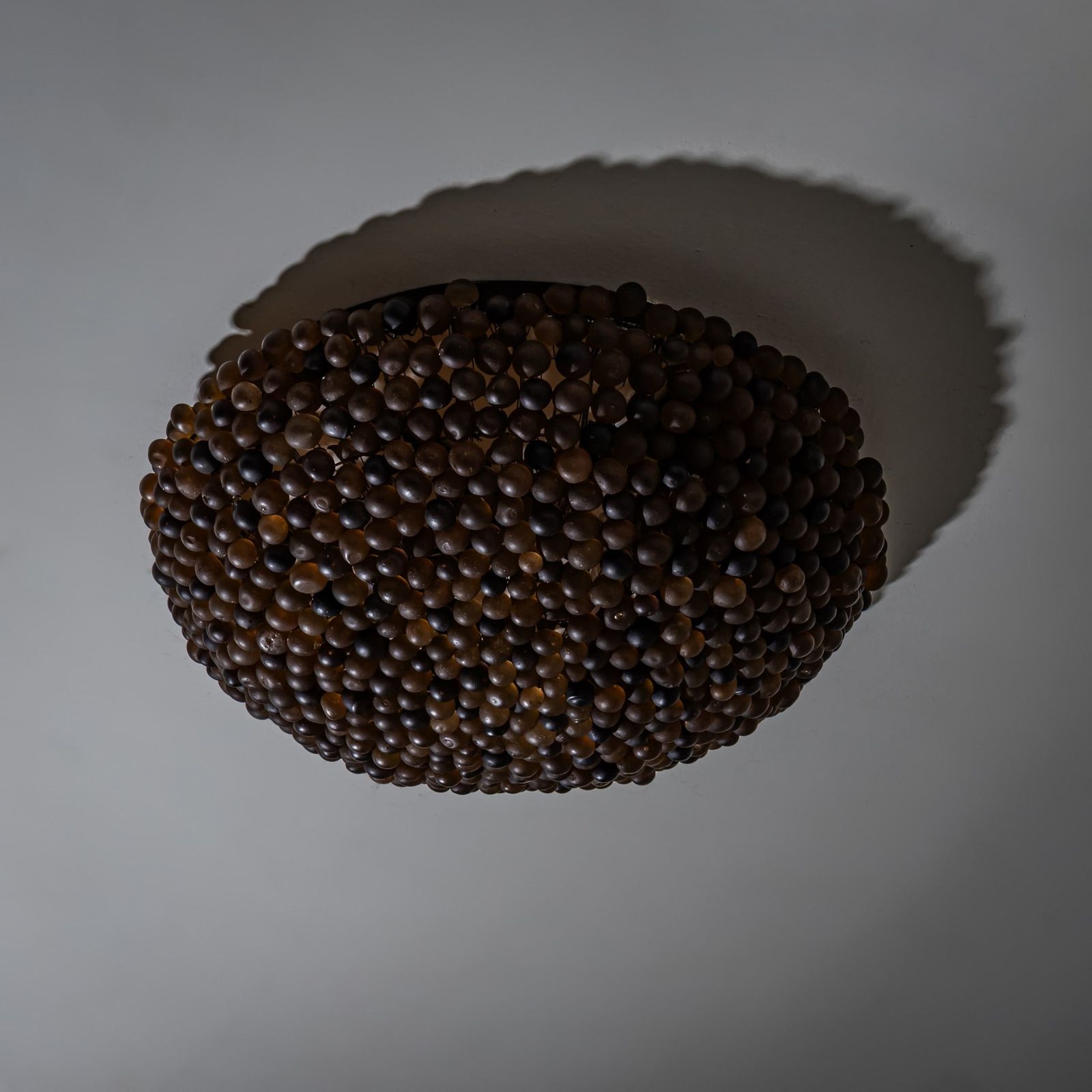 Amber Glass Ceiling Light, 20th Century photo furniture