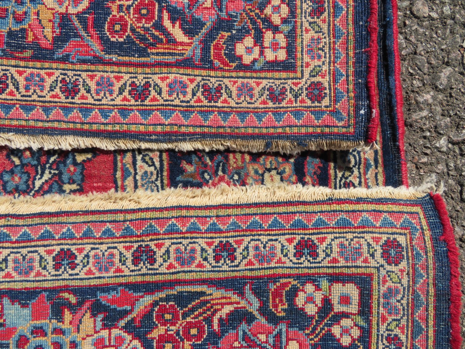 photo vinterior Antique Pictorial Floral Rug. 211cm X 136cm.